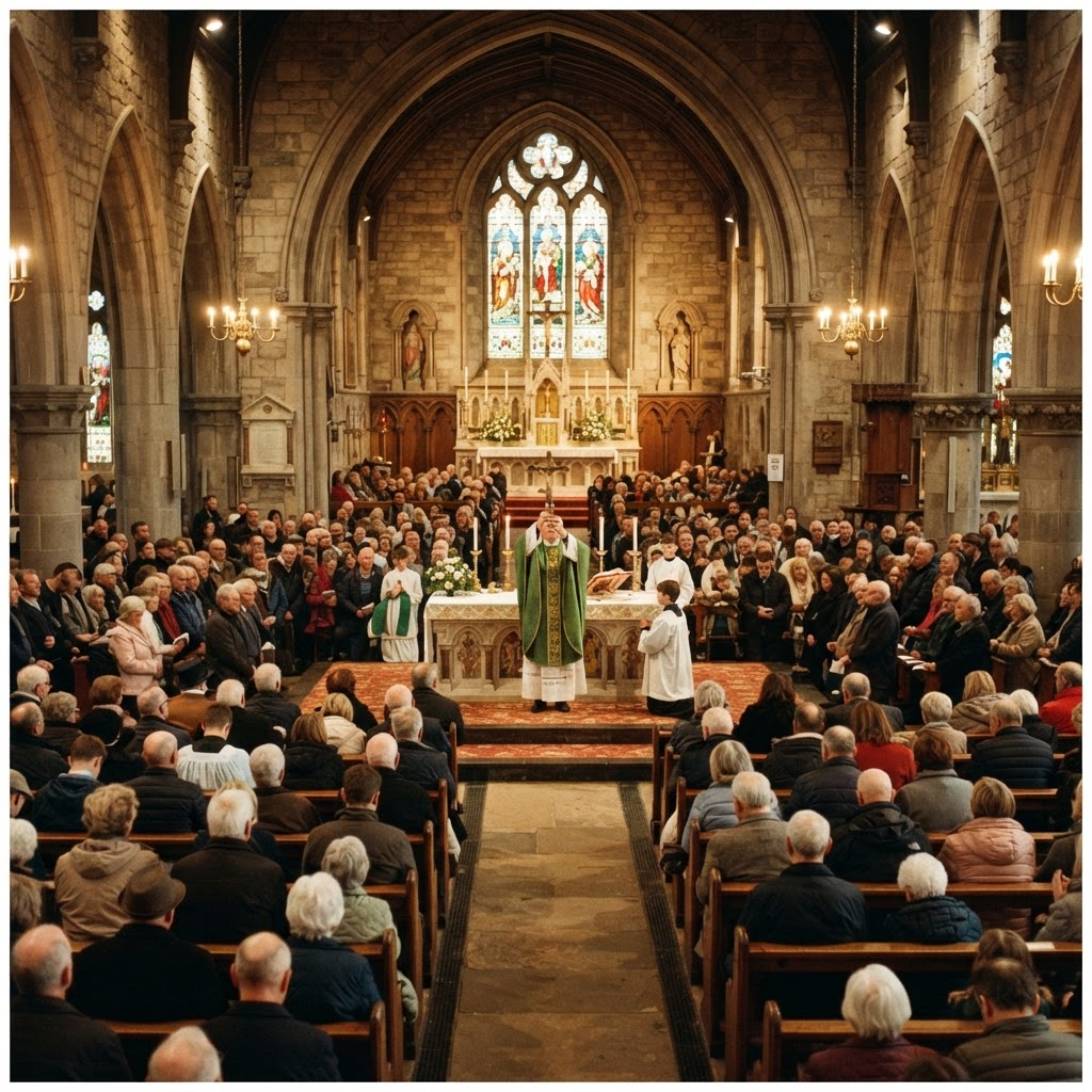 Packed Dublin Mass precedes Father Mike Schmitz event